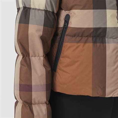 burberry dark birch brown|cropped puffer jacket burberry.